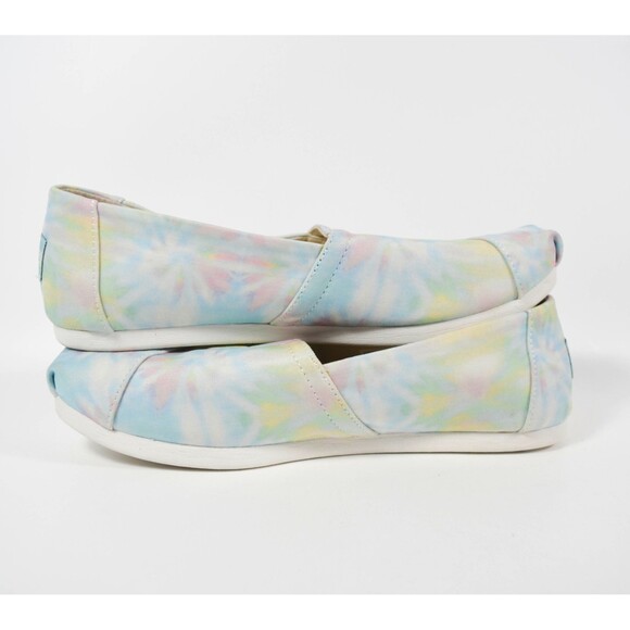 TOMS Earthwise Pastel Tie Dye Slip On Canvas Shoes Size 7.5 - Picture 4 of 7